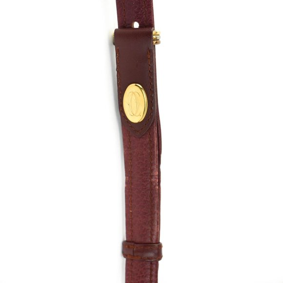 CARTIER: Burgundy Leather Double C Shoulder Bag my - Picture 3 of 8
